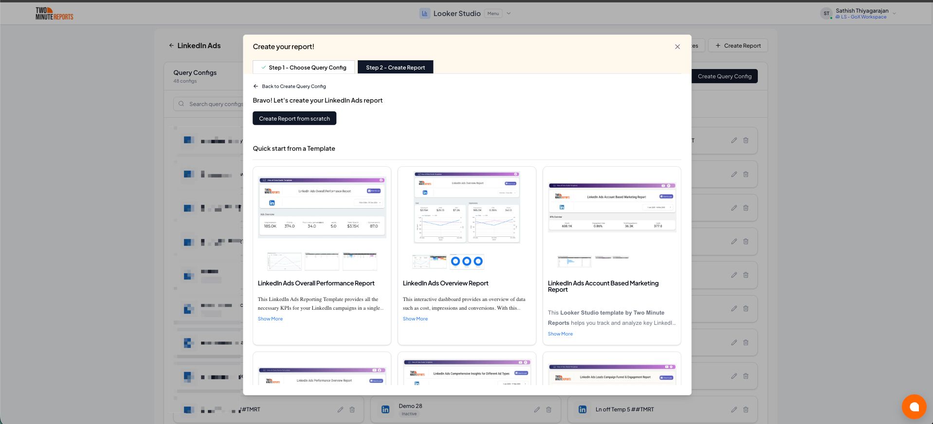 Create Report Finish
