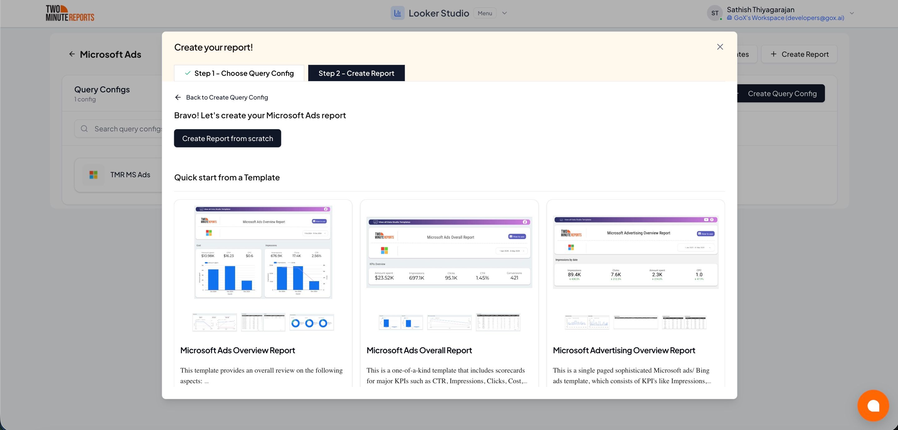 Create Report Finish