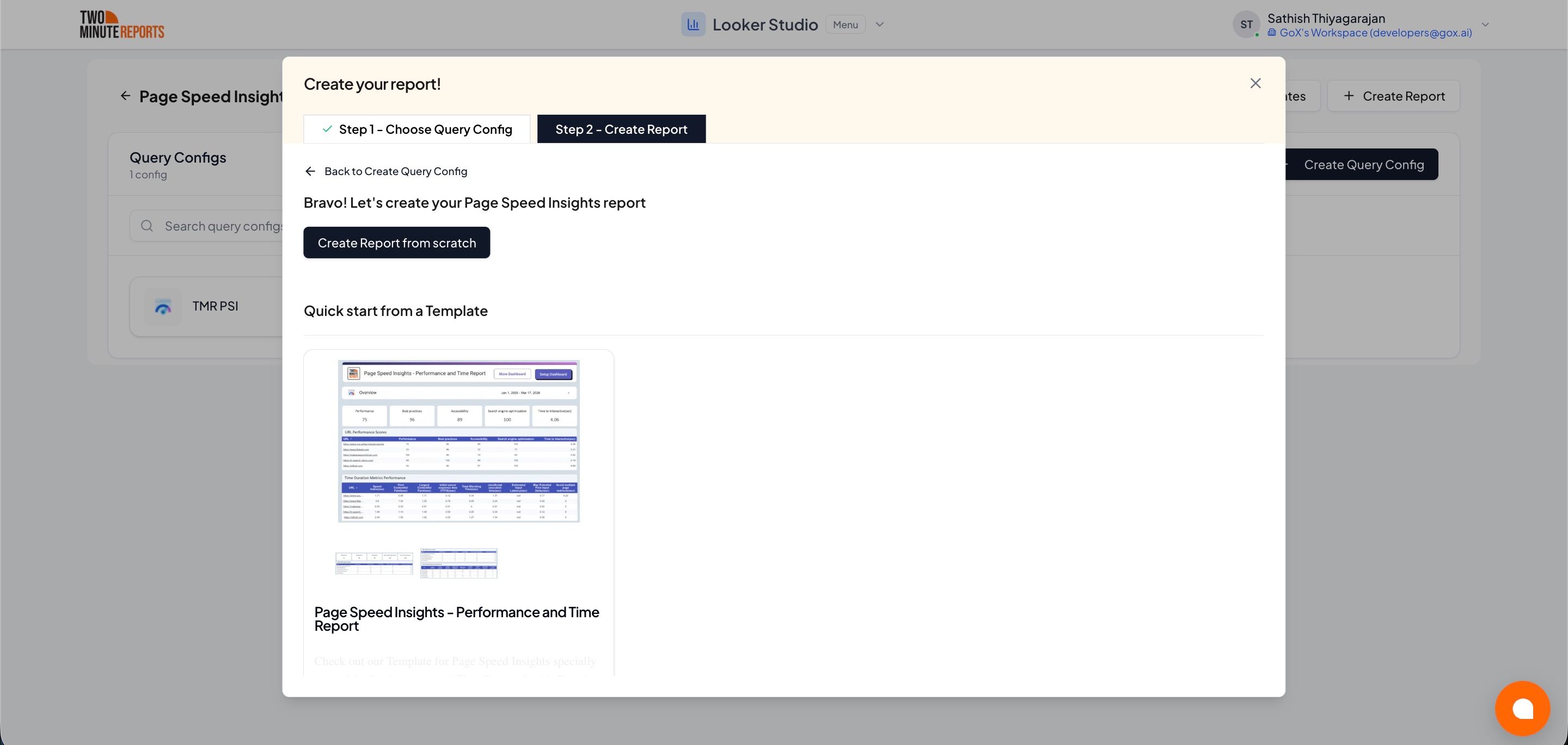 Create Report Finish