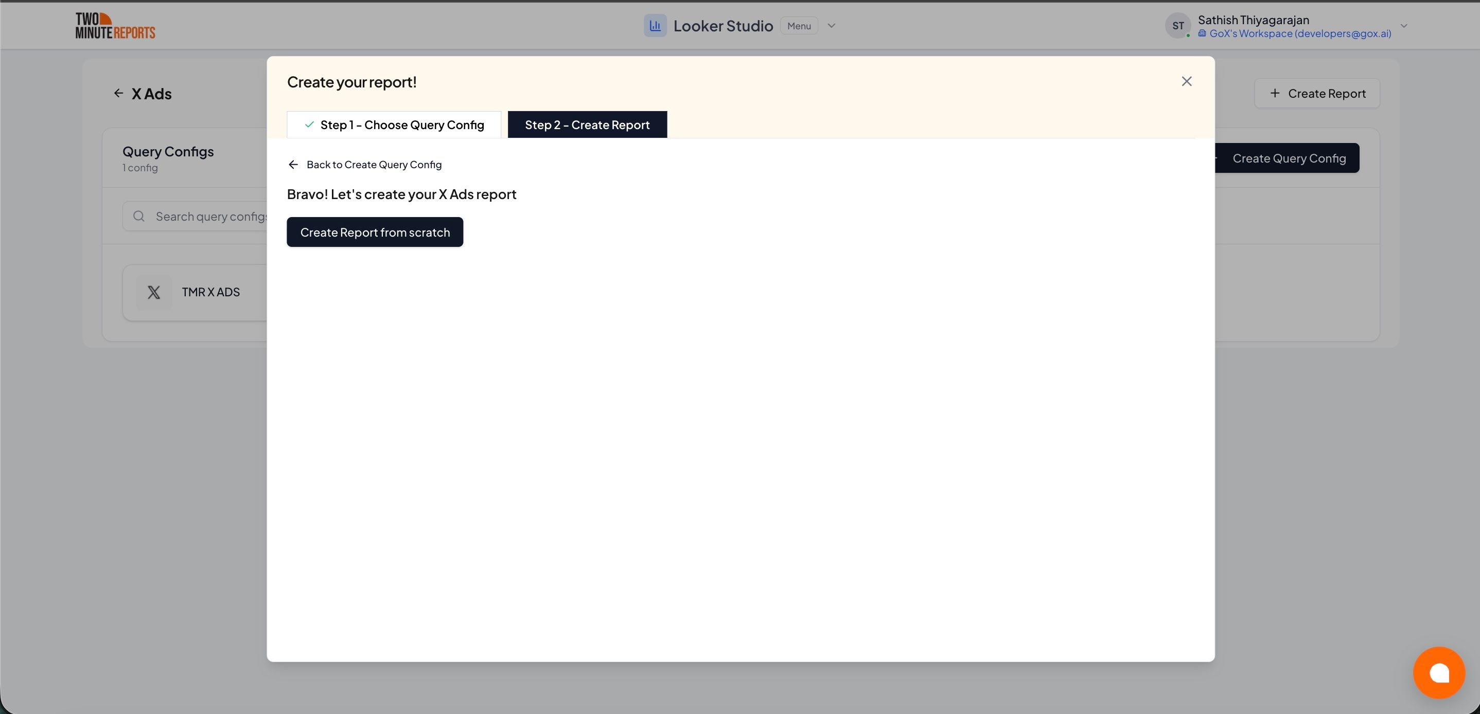 Create Report Finish